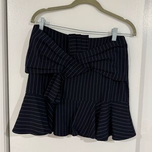 Sugarlips Navy and White Striped Mini Skirt